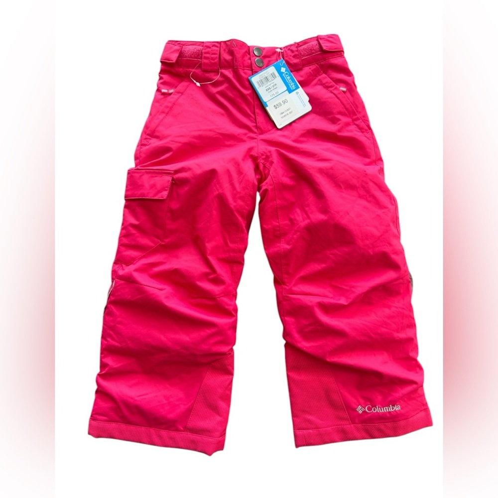 Columbia Bright Pink Kids Snow Pants